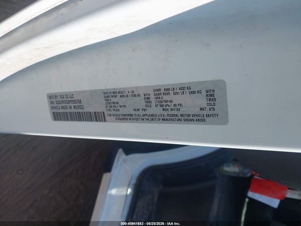 2023 RAM PROMASTER 2500 HIGH ROOF 159 WB