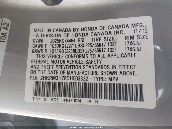 2013 HONDA CR-V EX-L