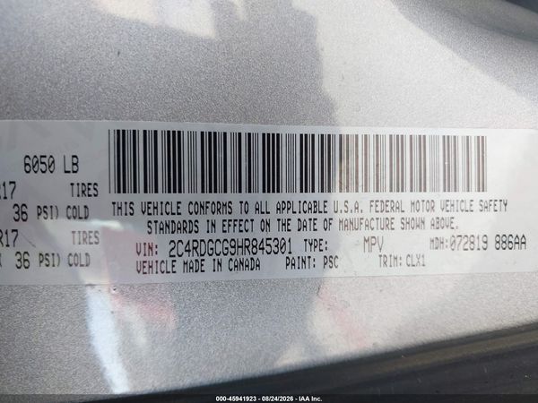 2017 DODGE GRAND CARAVAN SXT