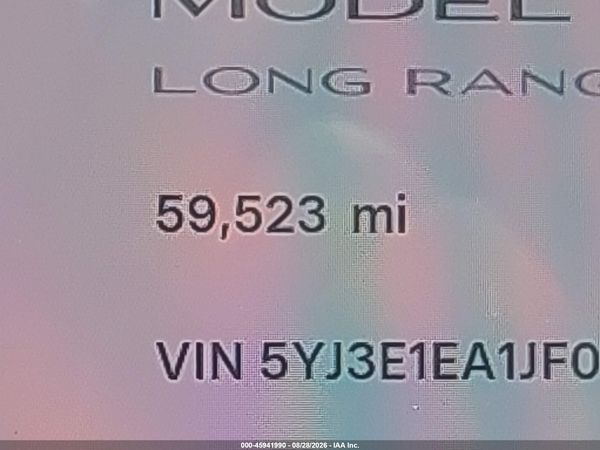 2018 TESLA MODEL 3 LONG RANGE/MID RANGE — I118