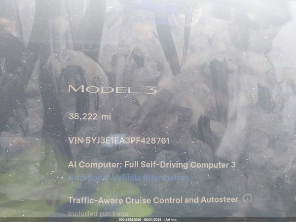 2023 TESLA MODEL 3 REAR-WHEEL DRIVE — I7