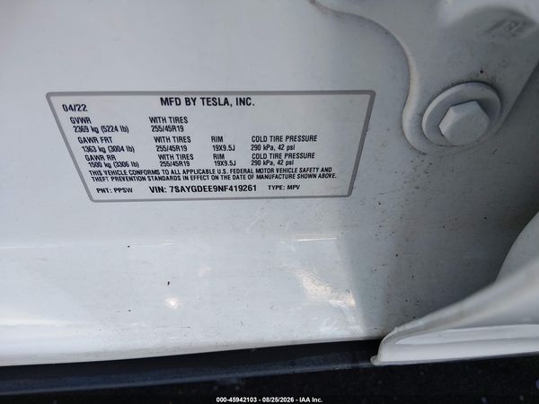 2022 TESLA MODEL Y