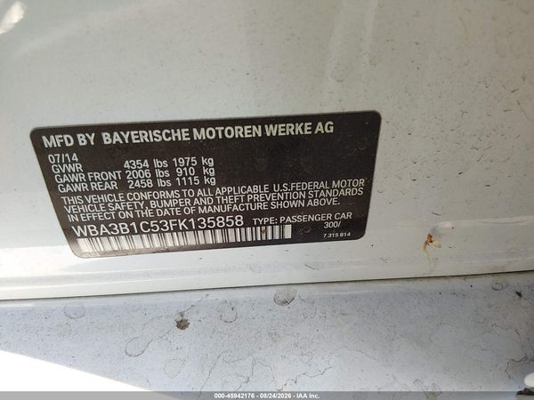 2015 BMW 320I — I9