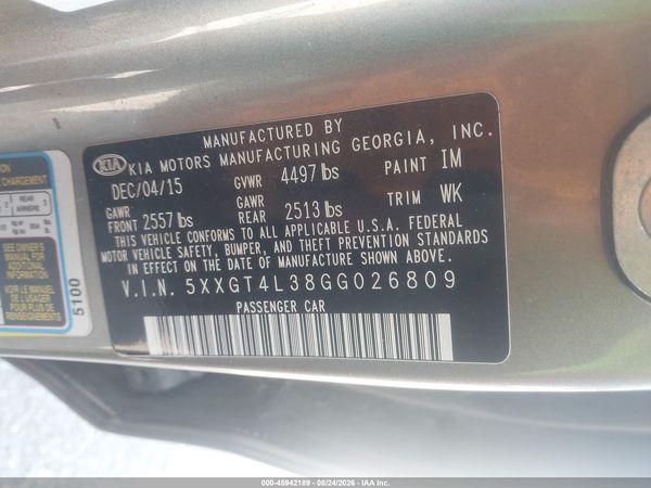 2016 KIA OPTIMA LX