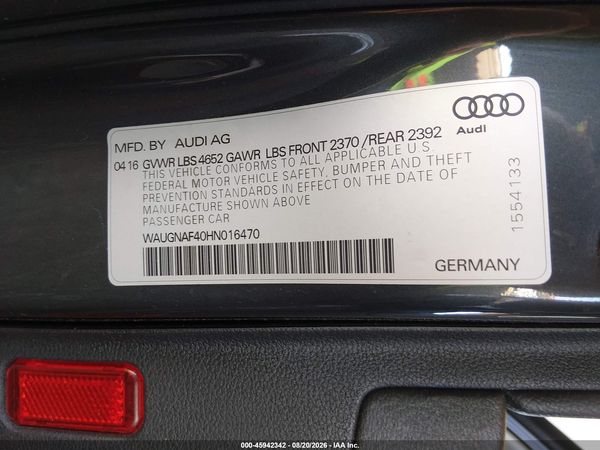 2017 AUDI A4 PREMIUM
