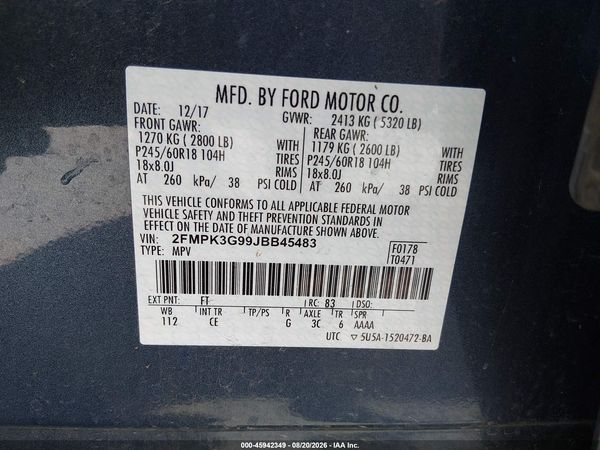 2018 FORD EDGE SE