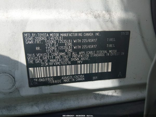 2021 TOYOTA RAV4 LE