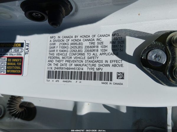 2017 HONDA CR-V EX-L/EX-L NAVI