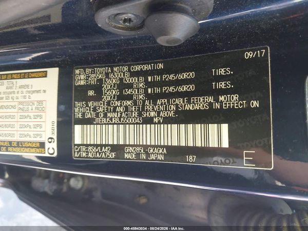 2018 TOYOTA 4RUNNER LIMITED