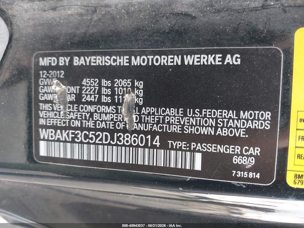 2013 BMW 328I XDRIVE