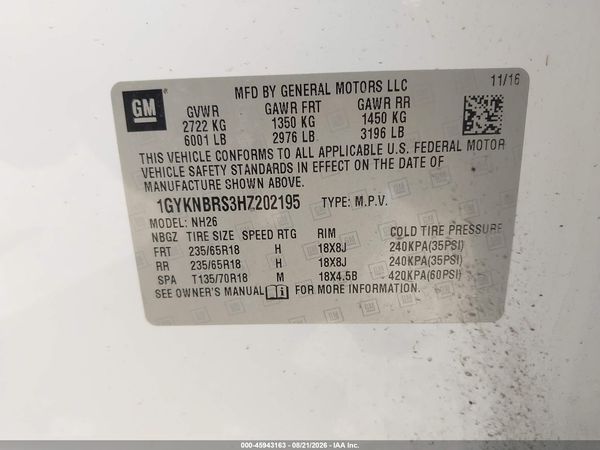2017 CADILLAC XT5 LUXURY