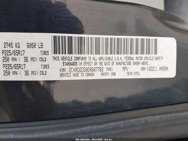 2013 DODGE GRAND CARAVAN SXT