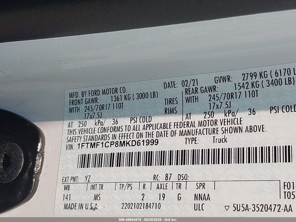 2021 FORD F-150 XLT