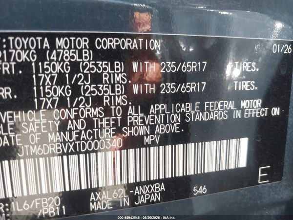 2026 TOYOTA RAV4 LE