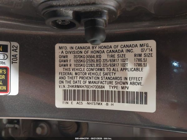 2014 HONDA CR-V EX-L