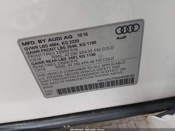 2016 AUDI Q3 2.0T PREMIUM PLUS