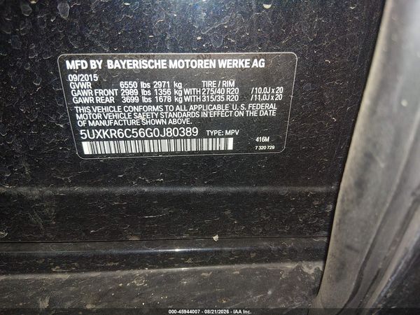 2016 BMW X5 XDRIVE50I