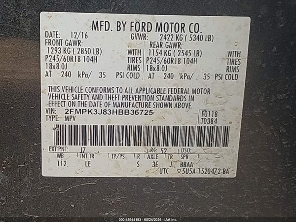 2017 FORD EDGE SEL