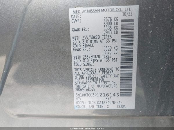 2023 NISSAN PATHFINDER SL 4WD