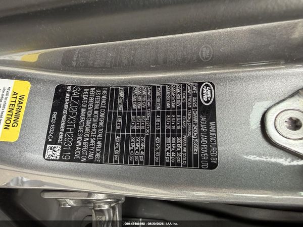 2026 LAND ROVER RANGE ROVER EVOQUE S