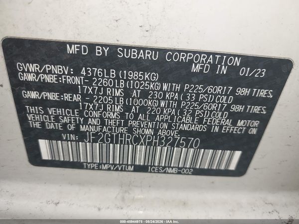 2023 SUBARU CROSSTREK SPORT — I9