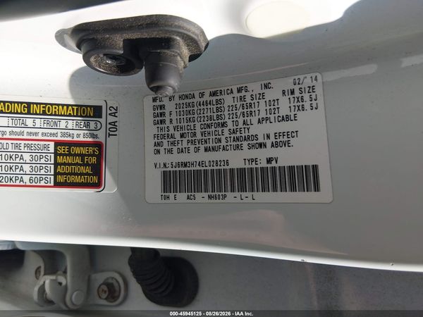 2014 HONDA CR-V EX-L — I9
