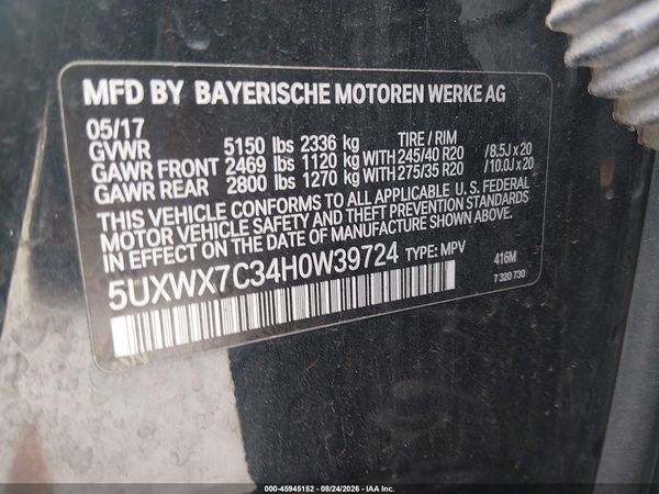 2017 BMW X3 XDRIVE35I