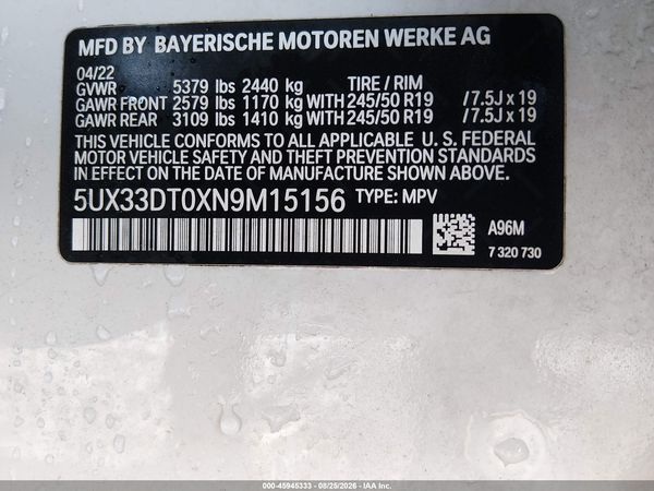 2022 BMW X4 XDRIVE30I