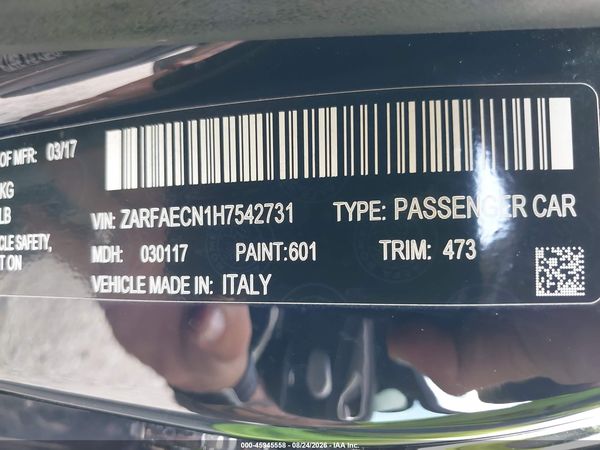 2017 ALFA ROMEO GIULIA TI RWD