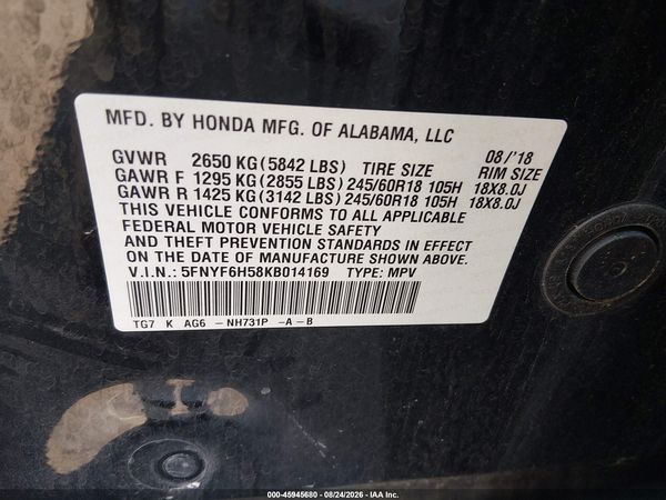 2019 HONDA PILOT EX-L