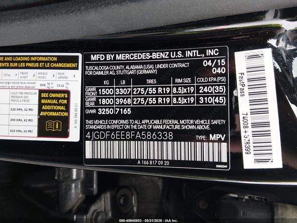 2015 MERCEDES-BENZ GL 450 4MATIC
