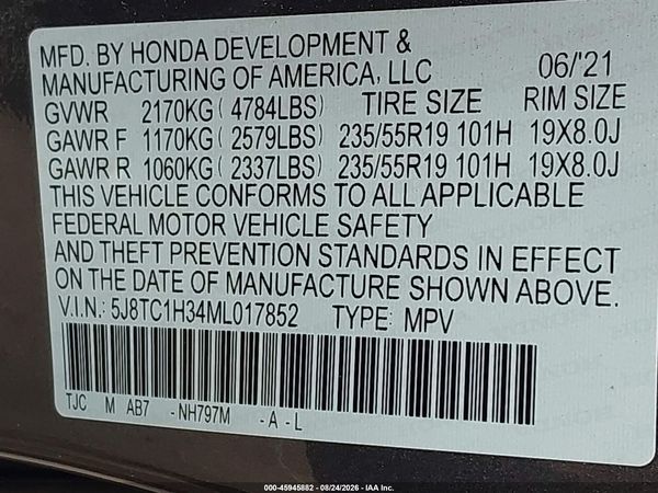 2021 ACURA RDX STANDARD