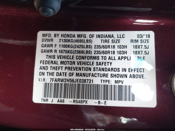 2018 HONDA CR-V EX