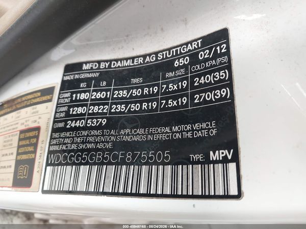 2012 MERCEDES-BENZ GLK 350 GLK350