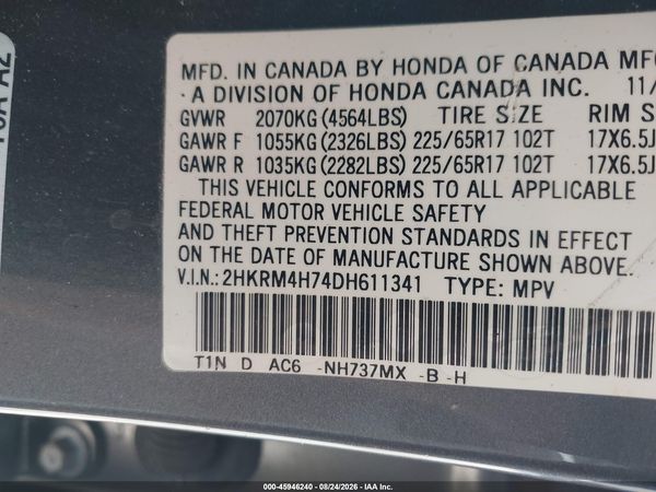 2013 HONDA CR-V EX-L