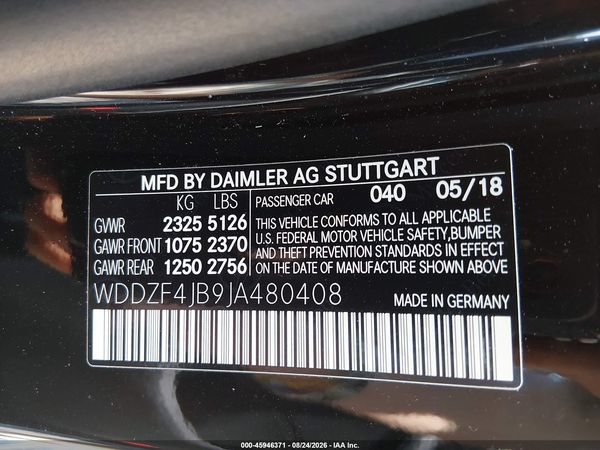 2018 MERCEDES-BENZ E 300 E300 — I9