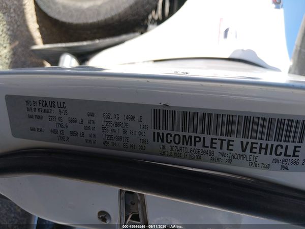 2019 RAM 3500 CHASSIS — I9