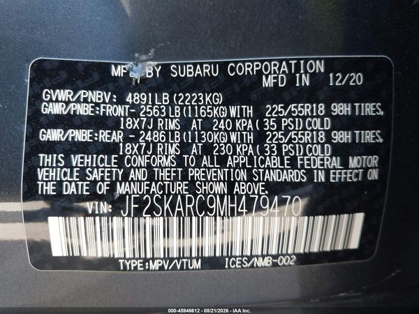 2021 SUBARU FORESTER SPORT