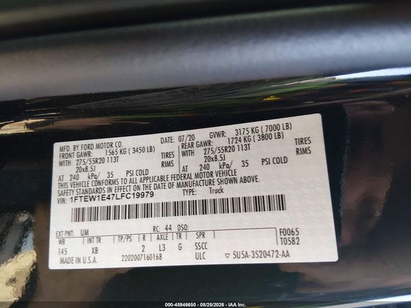2020 FORD F-150 XLT