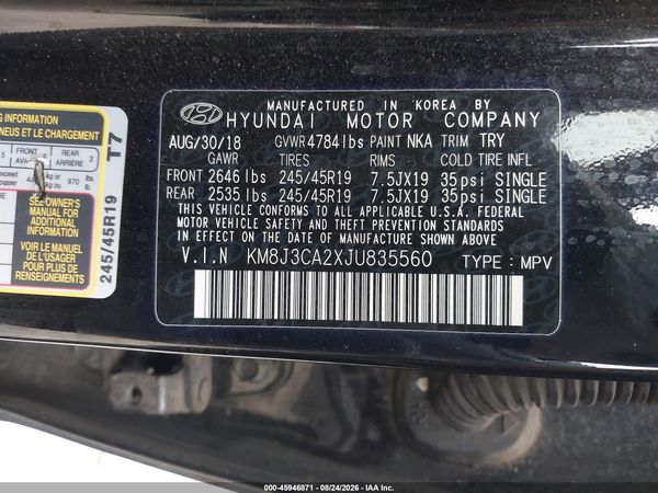 2018 HYUNDAI TUCSON LIMITED