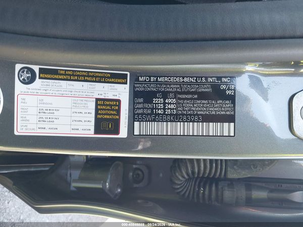 2019 MERCEDES-BENZ AMG C 43 4MATIC