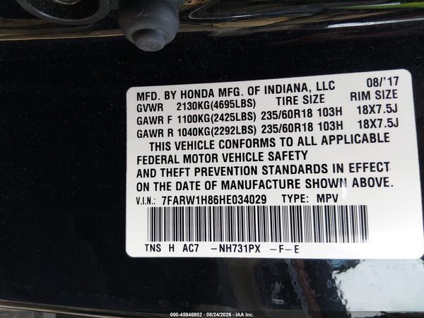 2017 HONDA CR-V EX-L/EX-L NAVI