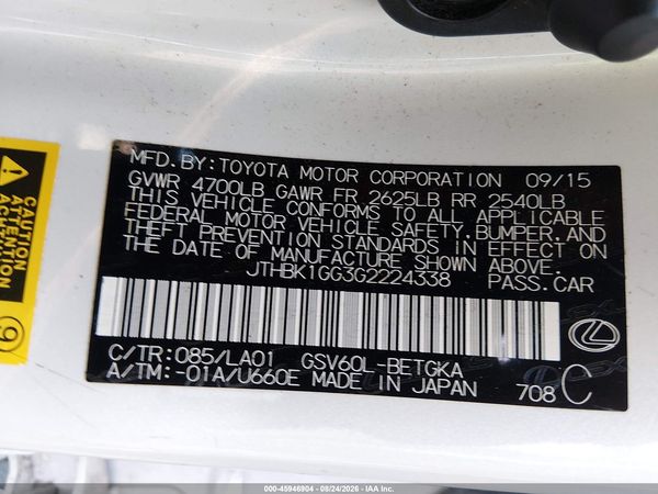 2016 LEXUS ES 350