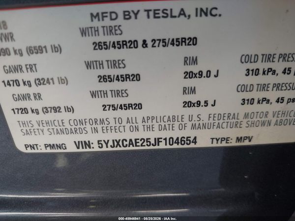 2018 TESLA MODEL X 100D/75D/P100D