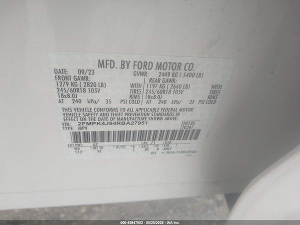 2024 FORD EDGE SEL — I9
