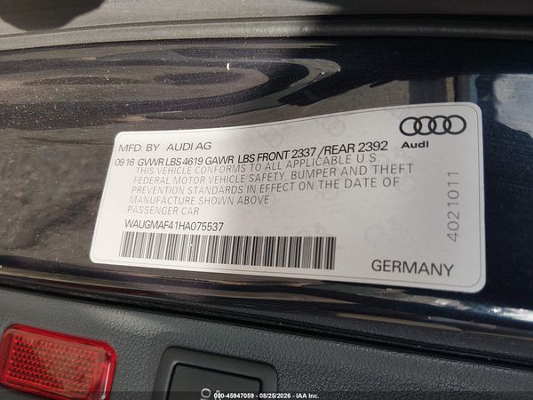 2017 AUDI A4 ULTRA PREMIUM