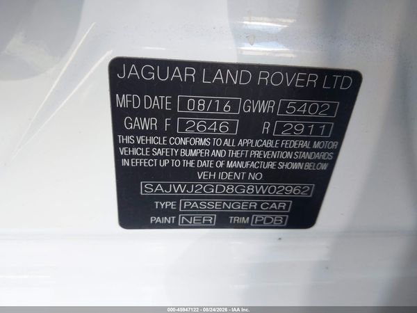 2016 JAGUAR XJ XJL PORTFOLIO — I9