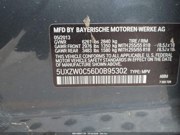 2013 BMW X5 XDRIVE35D — I9