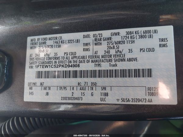 2023 FORD F-150 XL — I9
