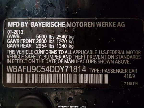 2013 BMW 550I XDRIVE